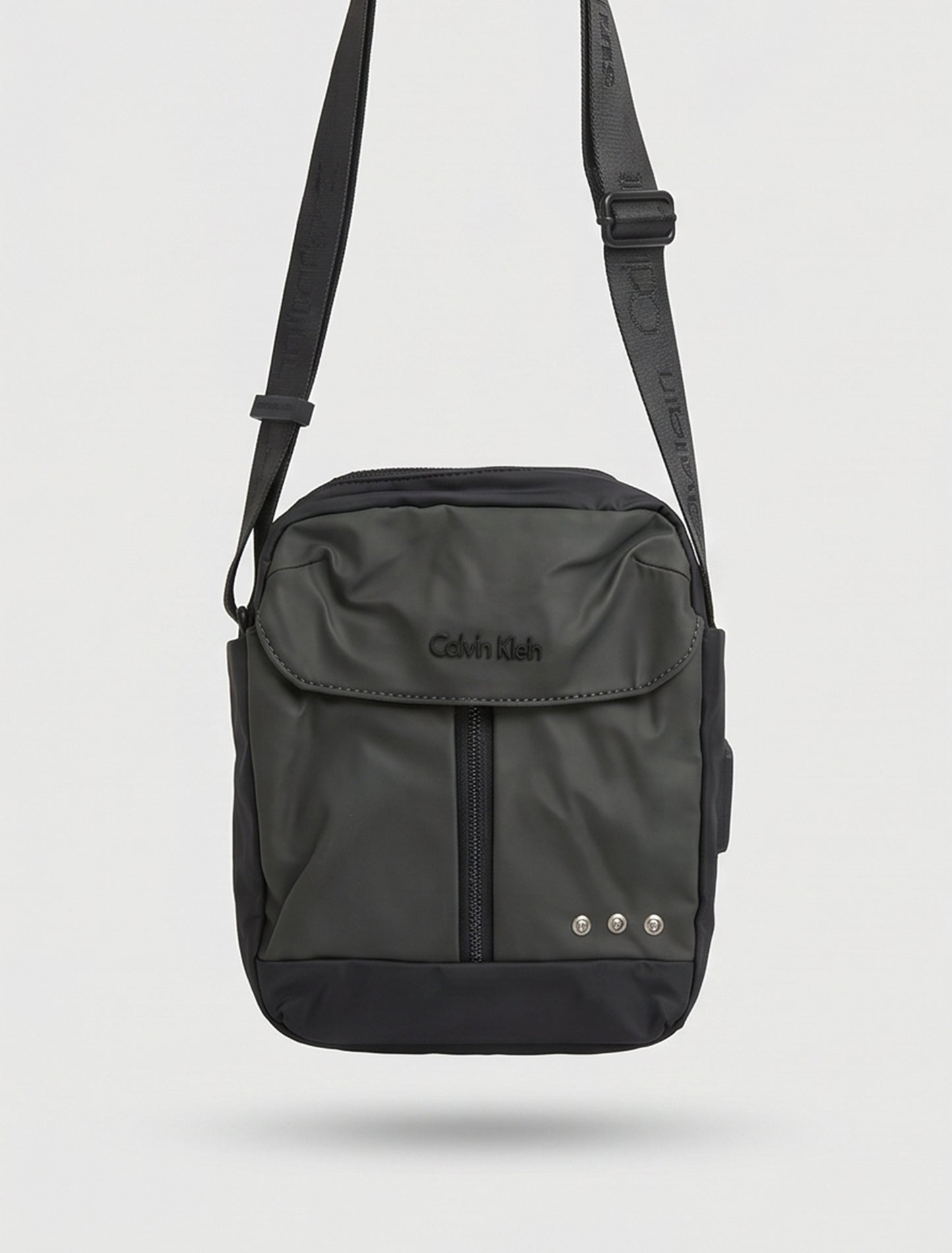 Sacoche Calvin Klein Homme Imperméable Vert Militaire et Noir