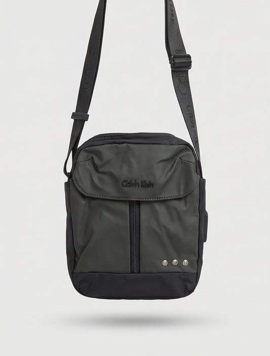 Sacoche Calvin Klein Homme Imperméable Vert Militaire et Noir
