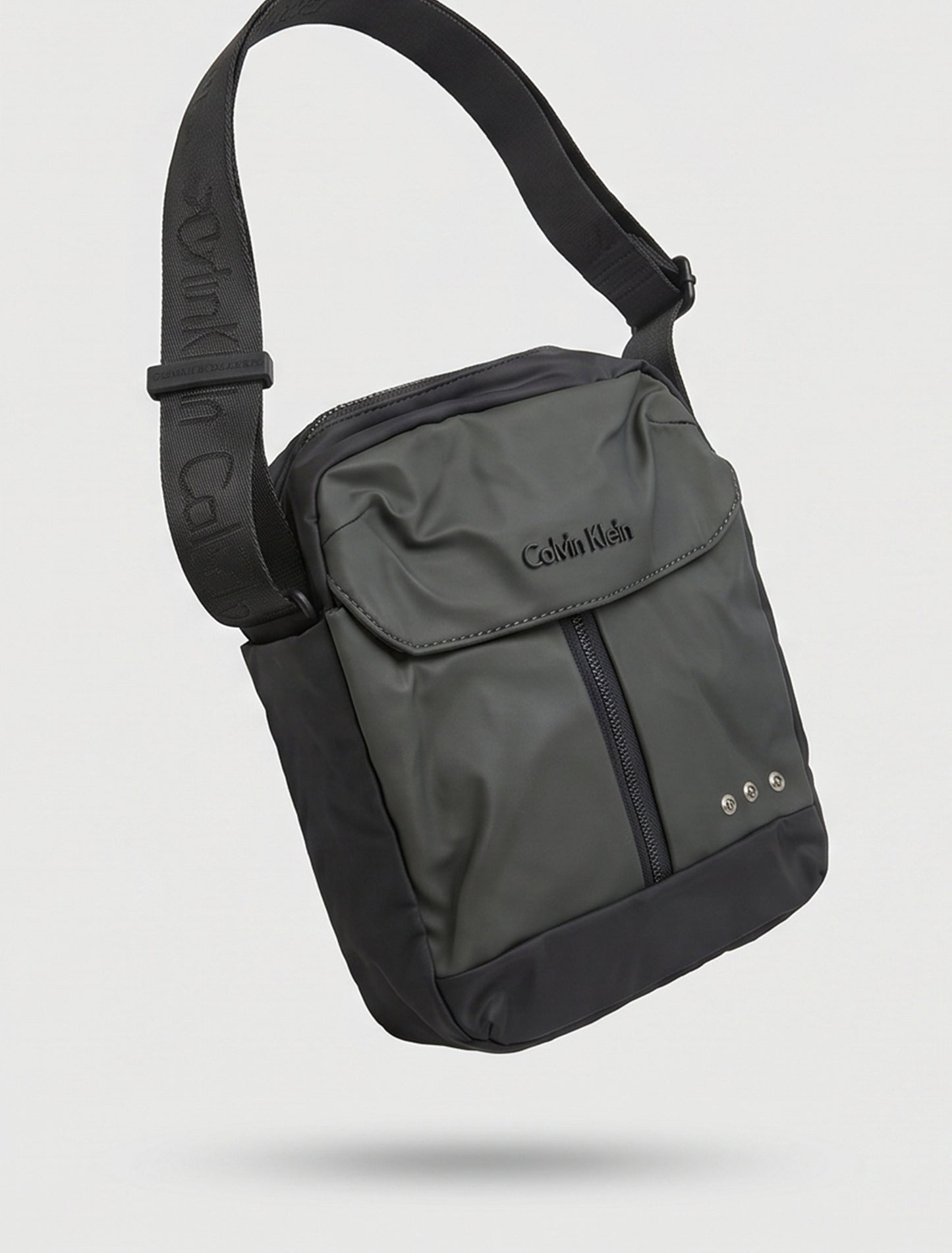 Sacoche Calvin Klein Homme Imperméable Vert Militaire et Noir