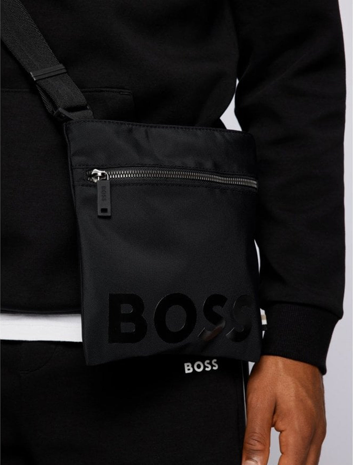 Sacoche Hugo Boss Homme Catch-S Triple Pouch - Sacoche Bandoulière Noire